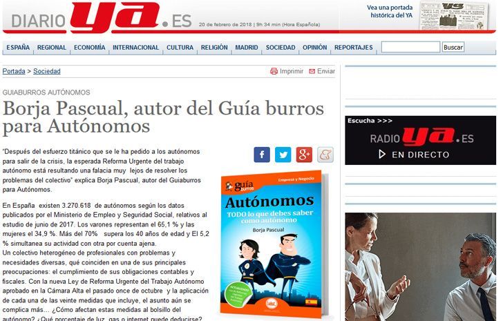 GuíaBurros para autónomos en DiarioYa